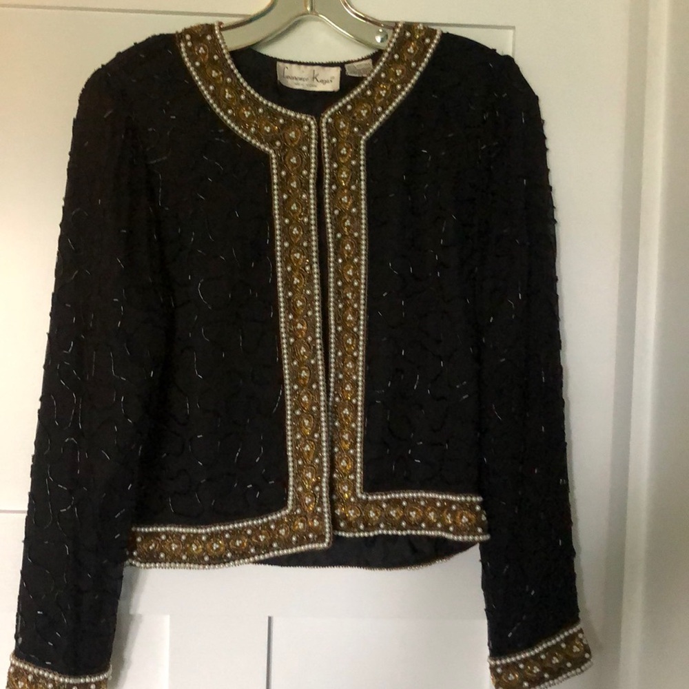 Beaded and pearl dress jacket